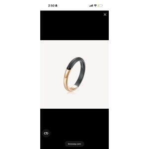 Men’s rose gold and black ring size 11